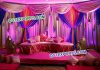 Colorful mehandi stage of indian wedding