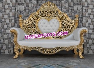 Wedding Golden Elegant Couple Sofa