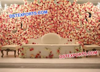 Asian Wedding Stage Flower Walls Back ground