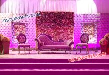 Leather Panel Wedding Stage Decoration
