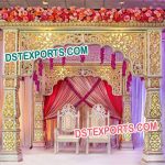 Latest Golden Wedding Mandap Set