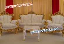 Wedding Luxury Brass Metal Furniture Set