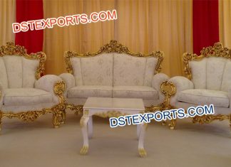 Wedding Luxury Brass Metal Furniture Set