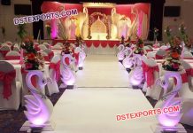 Fiber Wedding Swan Mandap