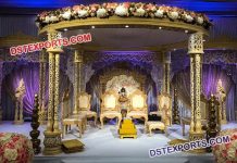 Tri Pillar Fiber Wedding Mandap