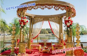 Traditional Hindu Wedding Golden Mandap