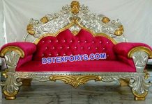 Muslim Walima Gold Silver Love Sofa Set Muslim Walima Gold Silver Love Sofa set