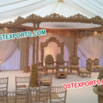 Wedding Wooden Double Pillars Mandap Set