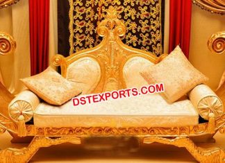Asian Wedding Brass Maharaja Throne