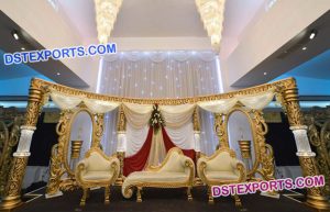 Asian Muslim Wedding Crystal Stage Decorations