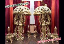 Fiber Ganesha Statues With Umberala Fiber Ganesha Statues With Umberala