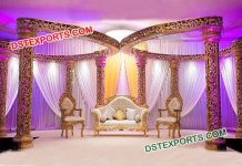 Gold Indian Wedding Decoration Mandap