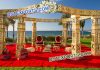 Gold Indian Wedding Mandap
