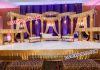 Golden Muslim Wedding Reception Stage Golden Muslim Wedding Reception Stage