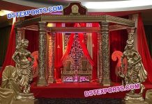 Indian Wedding Gold Carved Mnadap Set
