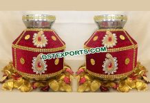 Maroon Gold Wedding Jaggo