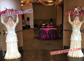 Punjabi Lady Welcome Statue a Carrying Basket Punjabi Lady Welcome Statue a Carrying Basket1