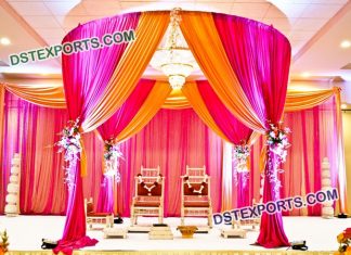 Round Indian Wedding Mandap Design