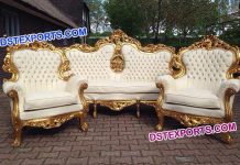 Royal Indian Wedding Gold Sofa Set