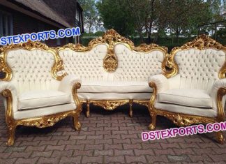 Royal Indian Wedding Gold Sofa Set