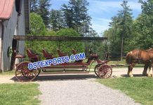 Tourist Long Horse Drawn Buggy Carriage Tourist Long Horse Drawn Buggy Carriage