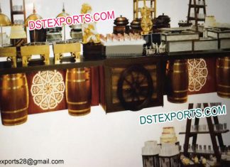Traditional Indian Style Food Counters Stalls