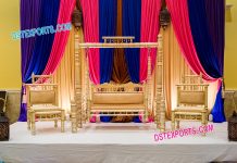 Wedding Wooden Sankheda Swing Golden Wooden Hand Carved Sankheda Swing