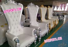 Big Back Bride & Groom Wedding Chair Set Big Back Bride & Groom Wedding Chair set