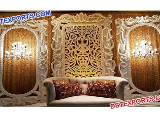 Grand Asian Wedding Fiber Carved Panel Grand Asian Wedding Fiber Carved Panel