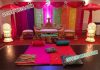 Mehandi Stage Decoration with Crystals Mehandi Stage