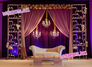 Modern Style Wedding Stage Candle Backdrop Modern Style Wedding Stage Candle Backdrop