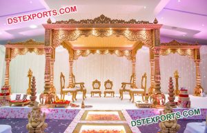 Small Elephant Pillars Wedding Mandap