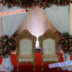 Brass Metal Bride & Groom Wedding Chairs