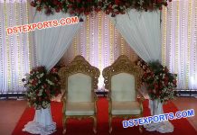 Brass Metal Bride & Groom Wedding Chairs Brass Metal Bride & Groom Wedding Chairs