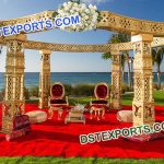 Gold Indian Wedding Mandap
