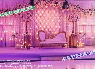 Royal Look Wedding Stage Candle Back Wall Royal Look Wedding Stage Candle Back Wall