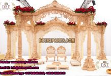 Wooden Carved Indian Wedding Swan Mandap Wooden Carved Indian Wedding Swan Mandap