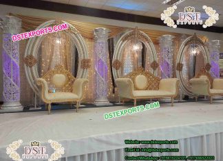 Wedding Stage Backdrop Oval Panels Wedding Stage Backdrop Oval Panels