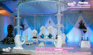 Indian Wedding Peacock Style Crystal Mandap