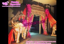 Wedding Welcome Gate with Elephant Statues Wedding Welcome Gate with Elephant Statues