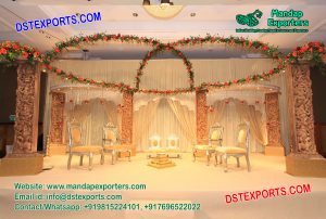Elegant Hindu Wedding Wooden Stage Decoration