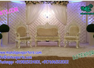 Glamorous Wedding Leather Tufted Panels Stage Glamorous Wedding Leather Tufted Panels stage