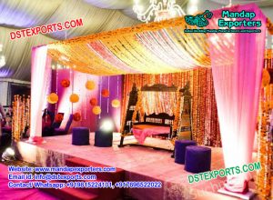Wooden Carved Mehndi Stage Swing