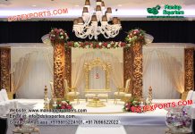 Elegant Wedding Wooden Carved Mandap Elegant Wedding Wooden Carved Mandap