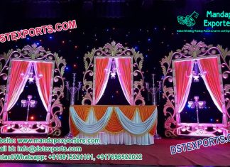 Grand Wedding Stage Backstage Panels Decoration Grand Wedding Stage Backstage Panels Decoration