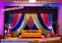 Shiny Colorful Backdrops For Mehndi Stage Shiny Colorful Backdrops For Mehndi Stage