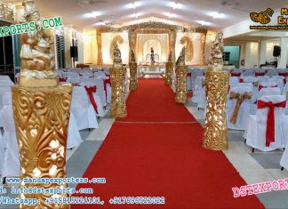Latest Wedding Aisleway Pillars With Ganesha Latest Wedding Aiselway Pillars With Ganesha