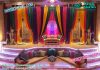 Mehndi Stage Decor With Heavy Curtains Mehndi Stage Decor With Heavy Curtains