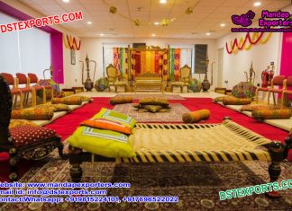 Punjabi Cultural Mehndi Stage Decoration Punjabi Cultural Mehndi Stage Decoration