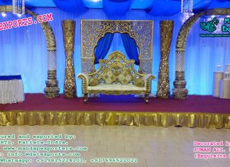Wedding Stage Decor with Trunk Pillars Wedding Stage Decor with Trunk Pillars